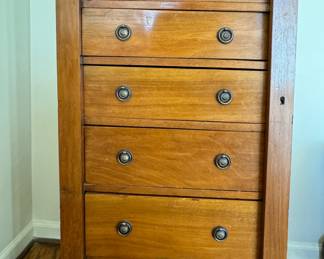 Vintage Side-Locking Lingerie Chest of Drawers. Measures 24" x 15" x 37" H. Photo 1 of 3.