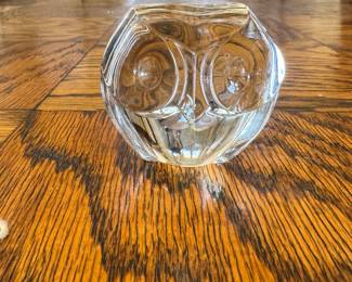 Baccarat Crystal Owl. Has The Smallest Unnoticeable Chip. Photo 1 of 2.