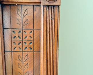 Victorian Eastlake Pier Mirror with Carrara Marble Shelf. Measures 24" W x 11" D x 88" H. Photo 3 of 4.