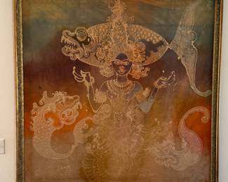 Asian Silkscreen. Signed by Artist. Photo 1 of 3.