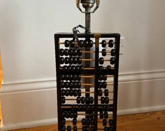 Abacus Turned Lamp - 2 Available. Photo 1 of 4.