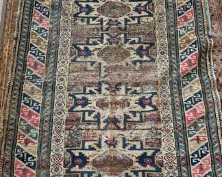 Antique Persian Rug. Measures 4' 4" x 3".