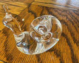 Baccarat Crystal Snails. Photo 1 of 3.