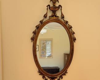 Vintage Ornate Gilt Mirror. Measures 41" W x 21". Photo 1 of 3.