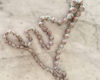 Vintage Murano Glass Bead Necklace.