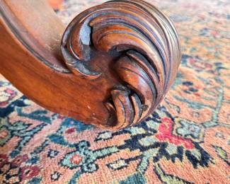 Antique Pedestal Extension Dining Table. Measures 72" As Shown With 17" Leaf. It's 52" W x 29" H with 25" Clearance and Comes With Three Additional 17" Leaves. Photo 5 of 5.