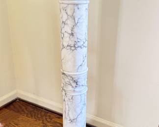 Carrara Marble Pedestal. Measures 37” H.