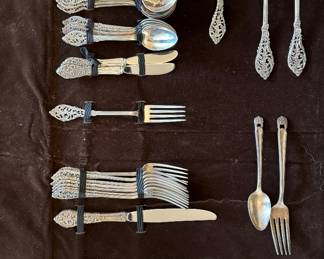 Florentine Lace by Reed & Barton Sterling Silver Flatware Service.