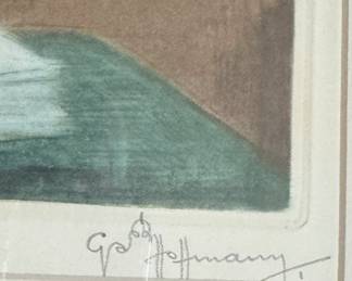 Gaston Hoffmann (French, 1883-1960) Satirical Courtroom Scenes. Signed and Numbered Etchings. Photo 6 of 11.