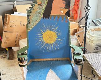 Vintage "Cajun" Folk Art Chair.