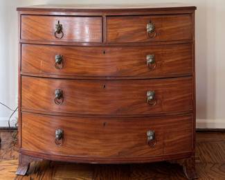 Vintage Mahogany Chest of Drawers with Brass Lion Drawer Pulls. Measures 42" W x 22" D x 40" H. Photo 1 of 3.
