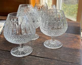 Set of 6 Vintage St. Louis Tommy Crystal Brandy Snifters.