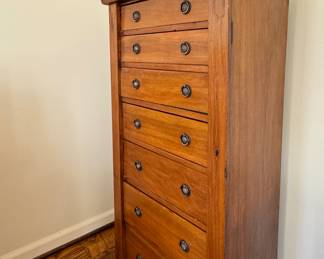 Vintage Side-Locking Lingerie Chest of Drawers. Measures 24" x 15" x 37" H. Photo 3 of 3.