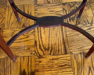 Mahogany Side Table with Decorative Satinwood Inlay. Measures 30" W x 20" D x 29" H. Photo 3 of 3.
