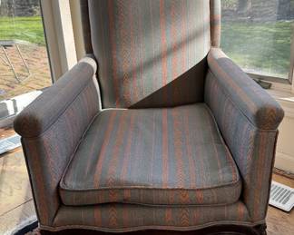 Upholstered High-Back Arm Chair.