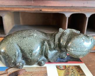 Soapstone Hippo Sculpture.
