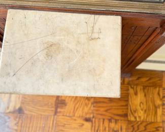Victorian Eastlake Pier Mirror with Carrara Marble Shelf. Measures 24" W x 11" D x 88" H. Photo 4 of 4.