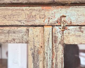 Antique Glass Front Cabinet. Measures 34” W x 16.5” D x 60.5” H. Photo 3 of 3.