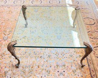 Vintage P. E. Guerin Louis XV Floating Glass Coffee Table. Measures 36" x 36" x 16" H. Measures 36" x 36" x 16" H. Photo 1 of 3.