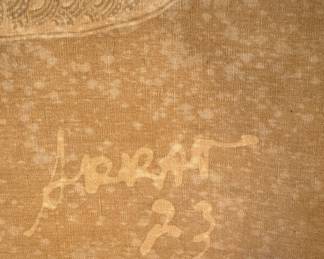 Asian Silkscreen. Signed by Artist. Photo 3 of 3.