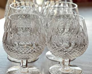 Set of 6 Waterford Crystal Clarendon Brandy Snifters.