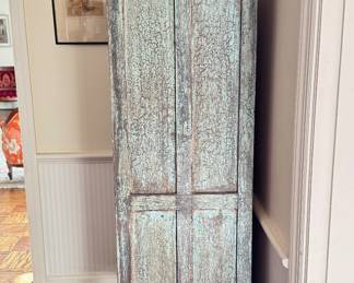 Antique Glass Front Cabinet. Measures 34” W x 16.5” D x 60.5” H. Photo 2 of 3.