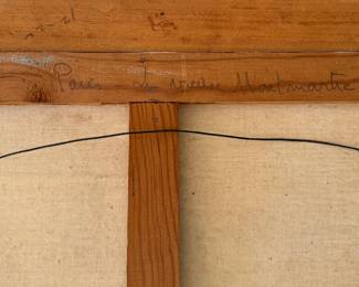 "Montmartre," View of Paris, Oil on Canvas. Signed By Artist, Paul Lambert. Measures 24 7/8" x 18"; 31" x 24" with Frame. Photo 3 of 3.