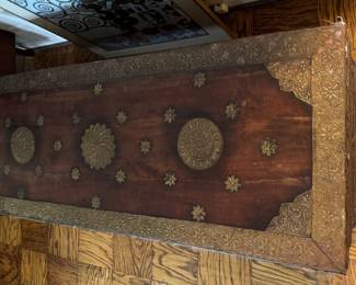 Brass Trimmed Blanket Chest. Measures 55” W x 20” D x 20” H. Photo 2 of 2.