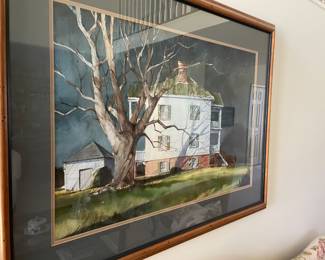 Large Watercolor - framed