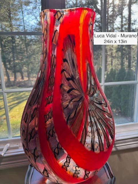 Luca Vidal - Murano glass vase - 24in x 13in