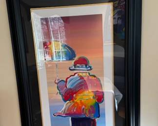Peter Max Umbrella Man 2012 serigraph