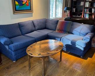 Small sectional and beautiful coffee table