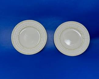 Belleek pair of plates limpet pattern third mark