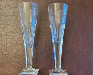 Crystal champagne flutes - William Yeoward