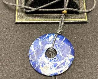 Lapis Ring Pendant Necklace