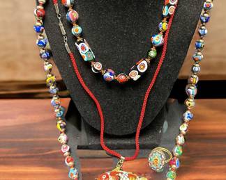 MILLEFIORI GLASS BEAD NECKLACE OTHER