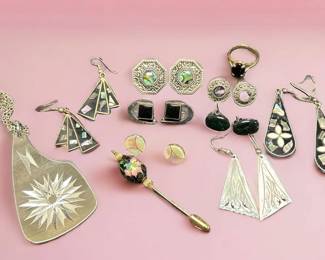 10k Gold Ring, Sterling Earrings Other Pieces