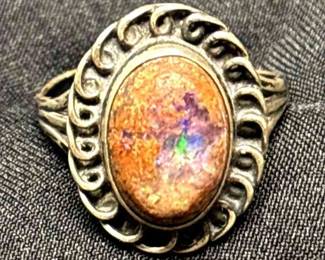 Opal Sterling Ring