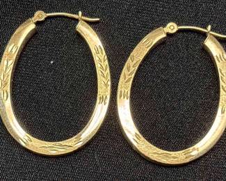 14k Gold Hoop Earrings