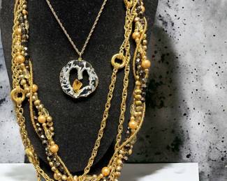 Geode Pendant Other Gold Tone Necklaces