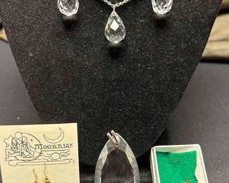 Moonrise Earrings, Crystal Pendants Other Pieces