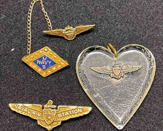US Navy Pins10k Gold Sterling