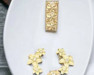 Sterling PlumeriaDemiParure