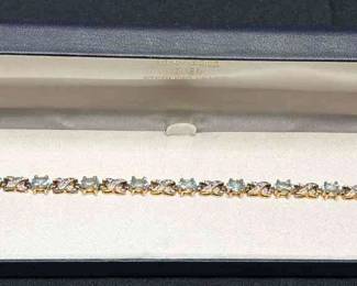 Blue Topaz Sterling Bracelet