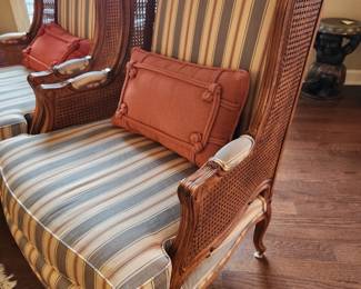 French Caned arm chairs 