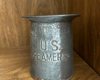 Vintage U.S. Military 1941 WWII Era U.S. Kreamer Inc Metal Dairy Cream Can