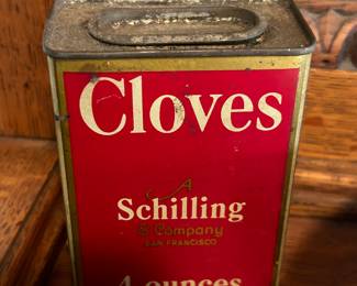 Vintage Schilling & Company Cloves Tin