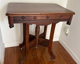 Vintage Victorian carved accent table