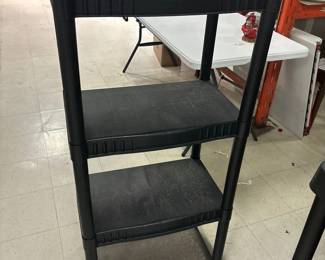 4 tier plastic storage shelf, 24x48