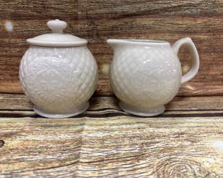 Longaberger, American craft, sugar and creamer